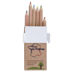 Etui 6 Crayons Couleurs Eco 8,7 cm | Crayon Couleur Publicitaire 3