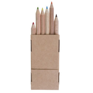 Etui 6 Crayons Couleurs Eco 8,7 cm | Crayon Couleur Publicitaire 4