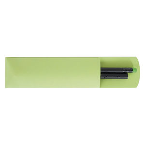 Etui Papier Bleu Turq 1 ou 2 Crayon | Accessoire d'Écriture Publicitaire Vert 4
