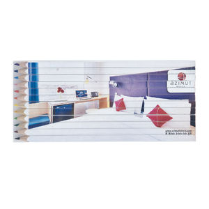 Set Quadri 12 Couleurs 17,6 cm | Crayon Couleur Publicitaire 6