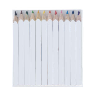 Set Quadri 12 Couleurs 8,7 cm | Crayon Couleur Publicitaire
