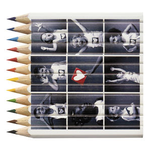 Set Quadri 12 Couleurs 8,7 cm | Crayon Couleur Publicitaire 3