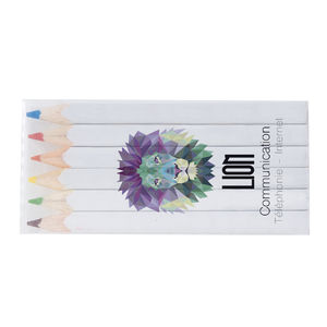 Set Quadri 6 Couleurs 8,7 cm | Crayon Couleur Publicitaire 11