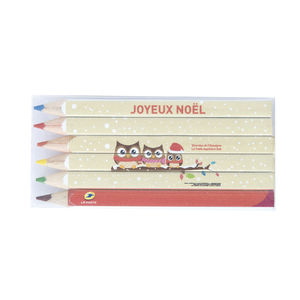 Set Quadri 6 Couleurs 8,7 cm | Crayon Couleur Publicitaire 6