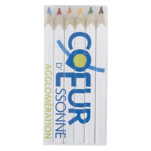 Set Quadri 6 Couleurs 8,7 cm | Crayon Couleur Publicitaire 9