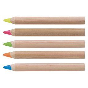 crayon publicitaire bi-color fluo
